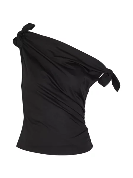 Top Staud drapat negru