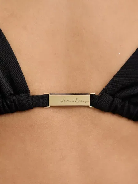 Bikini Armani Exchange cu autograf negru