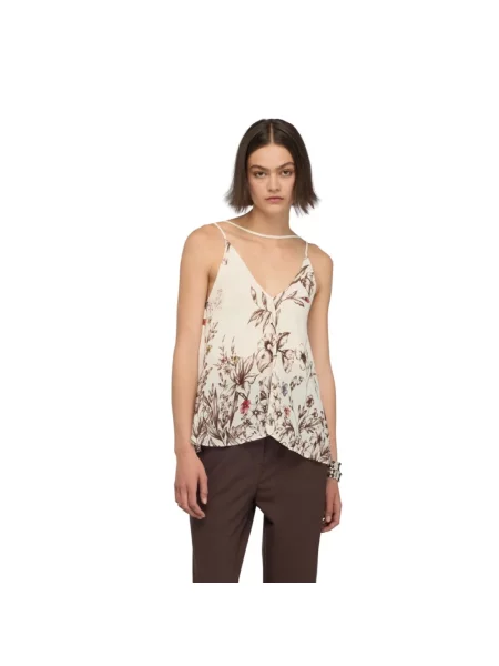 Top Semicouture w kwiatki z nadrukiem