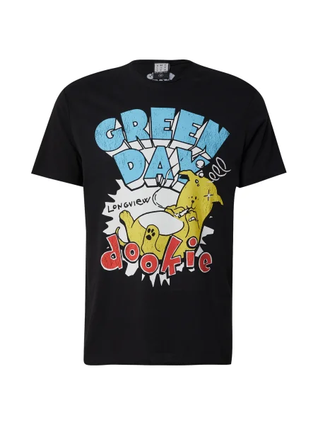 AMPLIFIED Tricou GREENDAY DOOKIE LONGVIEW azuriu / galben închis / negru alb