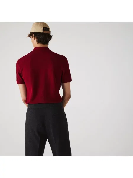 Поло Lacoste бордовое