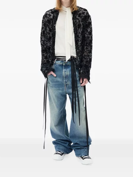 Cămașă Ann Demeulemeester cu model floral negru