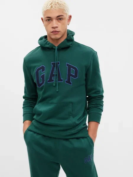Pulover Gap cu glugă verde