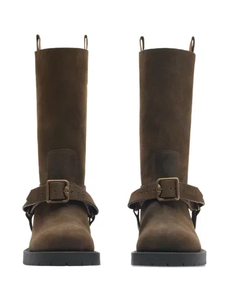 Botine Burberry din piele de căprioară maro