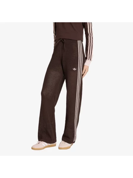 Pantaloni de trening adidas Knitted Crochet Firebird Tracksuit Bottoms Aurora Coffee M