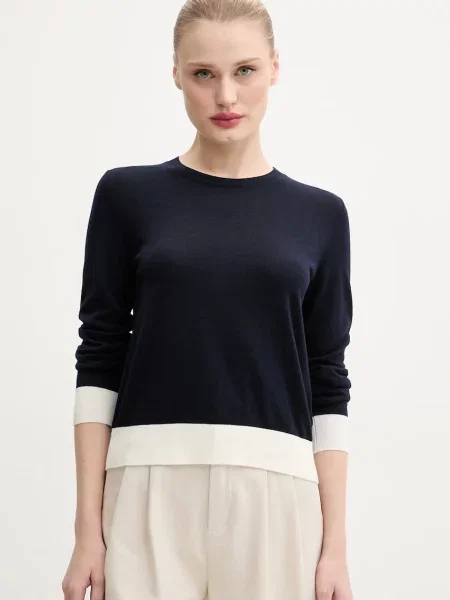 FROM FUTURE pulover de lana femei marin light albastru