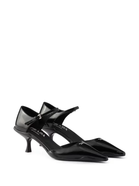 Pantofi cu toc Prada din piele negru