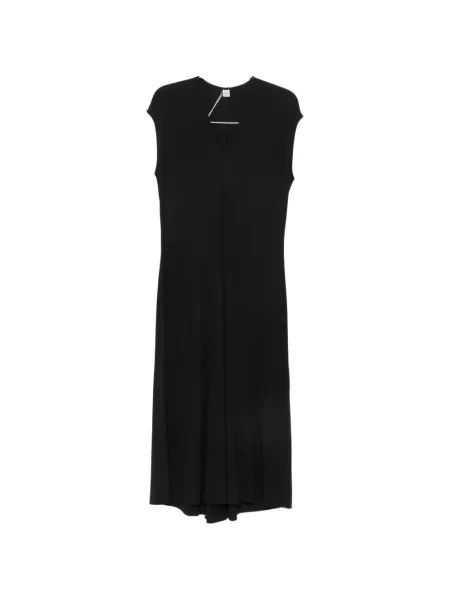 Rochie midi Toteme cu decolteu în V negru
