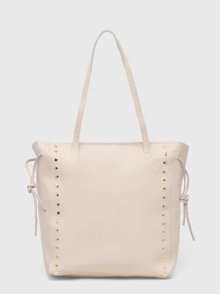 Кожена чанта Answear Lab бежово