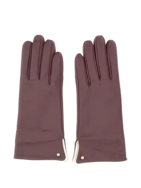 Mănuși Gianni Chiarini din piele cu autograf violet
