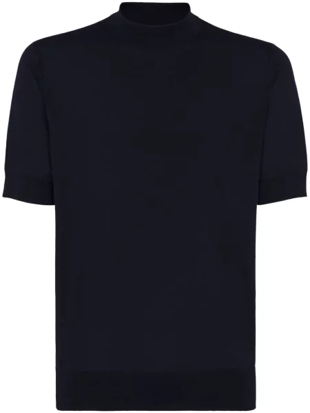 Tricou Brunello Cucinelli tricotate albastru