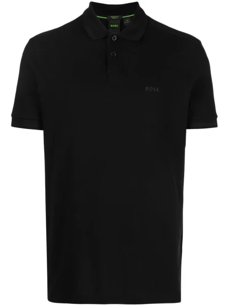 Polo Boss cu broderie negru