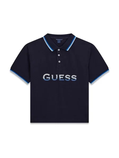 Guess Polo marškinėliai Tamsiai Relaxed Fit mėlyna