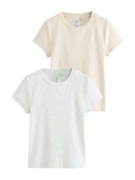 Next Tricou ecru / amestecat gri