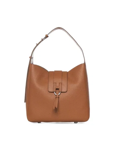 Torebka hobo Hogan skórzana brązowa