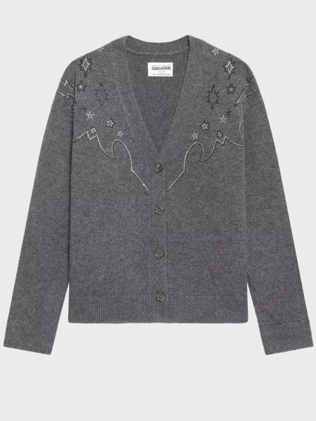 Кашеміровий кардиган Zadig&voltaire сірий