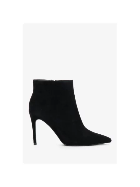 Замшевые ботильоны Estro на шпильке черные