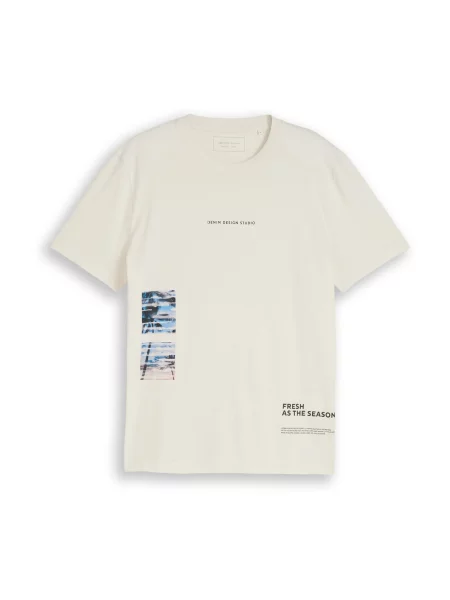 TOM TAILOR DENIM Tricou gri deschis negru