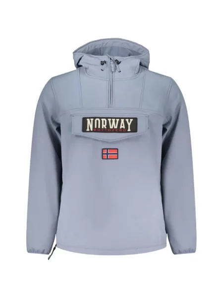 Geacă Norwegian Rain cu glugă cu autograf albastru