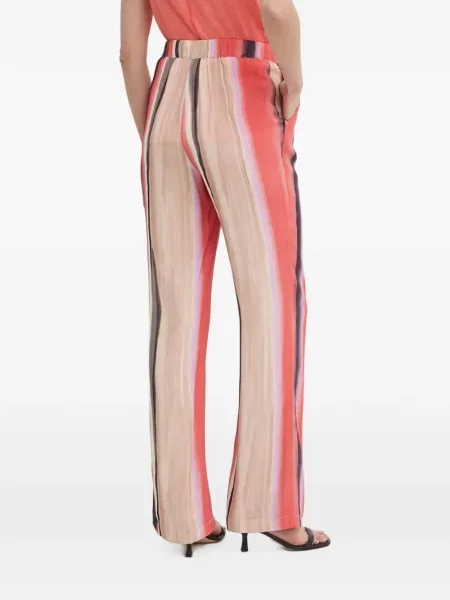 Pantaloni Sisley cu dungi roz