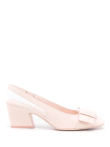 Pantofi cu toc Ferragamo cu funde din piele