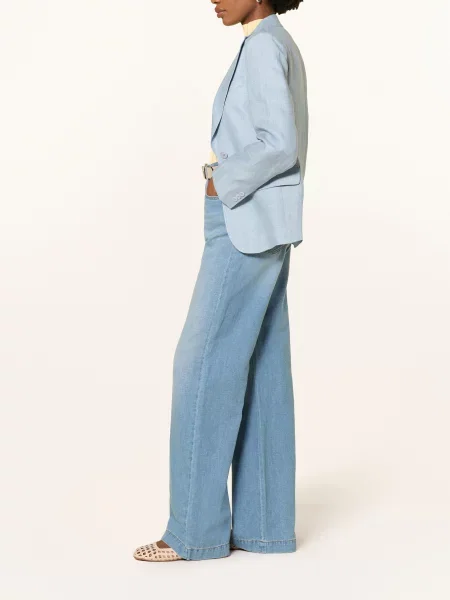 Weekend Max Mara Džíny S Širokými Nohavicemi Latino navy