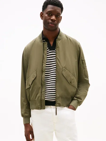 TOMMY HILFIGER Demisezoninė striukė alyvuogių