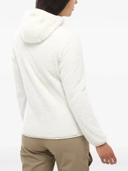 Geacă Pascal Millet din fleece cu glugă alb