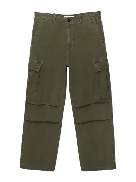 Pull&Bear Pantaloni cu închis verde
