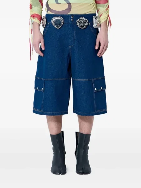 Szorty jeansowe Chopova Lowena z niską talią niebieskie
