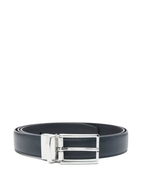 Cu centură curea Emporio Armani din piele albastru