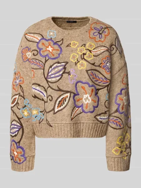 Oui Sweter beige beżowy