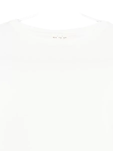 Tricou Ma'ry'ya cu decolteu barcă alb