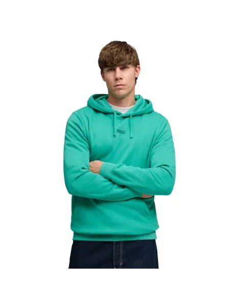 Bluza z kapturem Puma ESS Logo Centered do treningu zielona