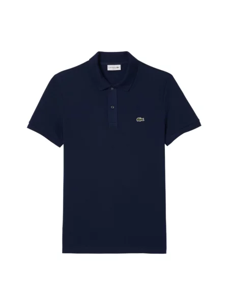 Koszulka polo o kroju slim fit z czystej bawełny Lacoste niebieska