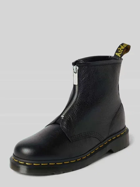 Kozaki ze skóry z zamkiem błyskawicznym Dr. Martens czarne
