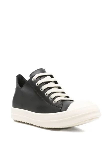 Sneakerși Rick Owens cu șireturi din piele negru