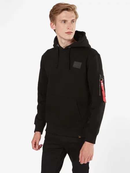 Mikina Alpha Industries Backprint čierna