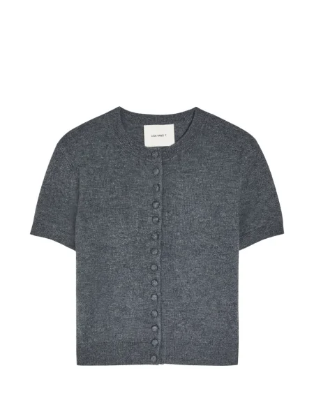 Къс жилетка Lisa Yang сиво