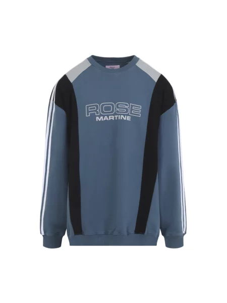 Martine Rose bluza Panelled wzorzysta niebieski