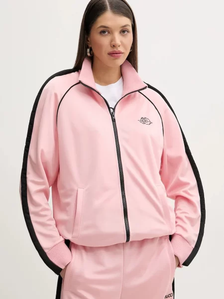 Кофта Fiorucci Puffy Piping Angel Track Sweatshirt з аплікацією рожевий