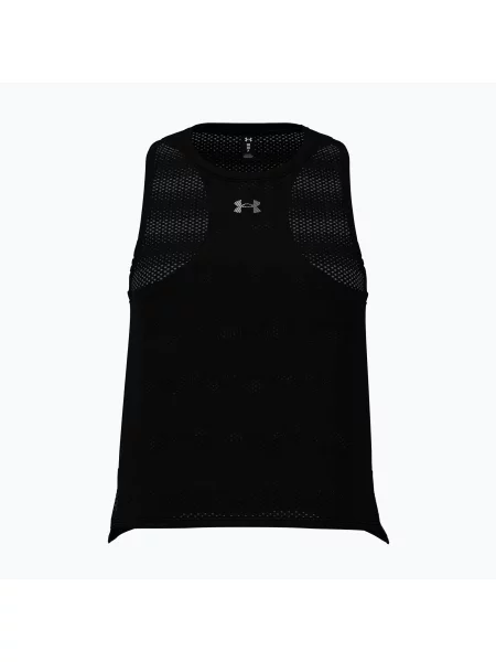 Дамска тениска за бягане Under Armour Velociti Singlet black/black/metallic silver черно