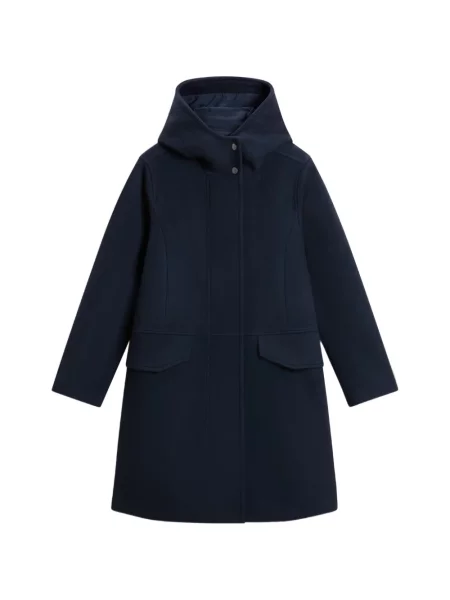 Geacă parka Woolrich cu glugă albastru
