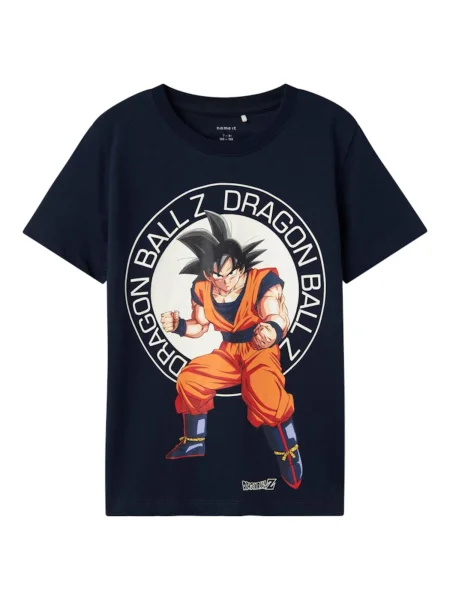 NAME IT Tricou NKMjes Dragon bleumarin / gri metalic / portocaliu alb
