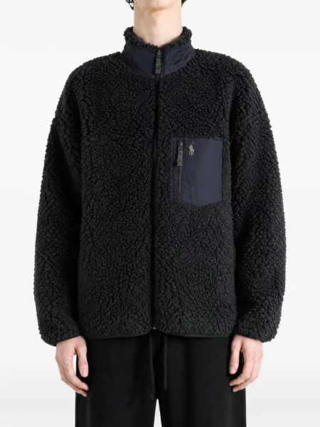 Fleecová bunda Polo Ralph Lauren černá