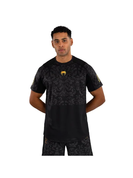 Мъжка тренировъчна тениска Unmatched Dry-Tech black/gold на Venum x Ilia Topuria черно