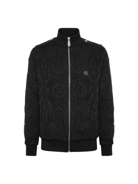 Kurtka Philipp Plein żakardowa czarna