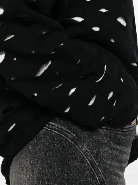 Cardigan R13 zdrențuiți negru