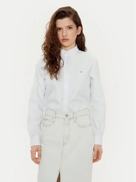 Tommy Jeans Koszula Błękitny niebieska