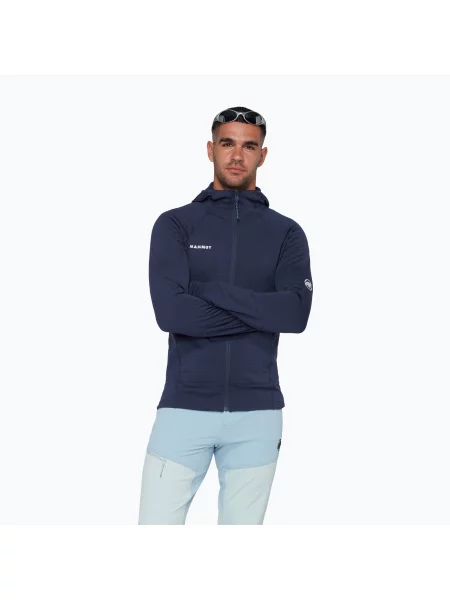 Мъжки суитшърт Mammut Taiss ML Hooded marine синьо